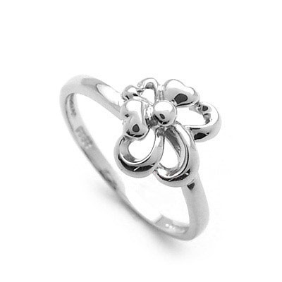 花纯银戒指[11～15号]