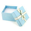 蓝色戒指包装盒5*5cm货源