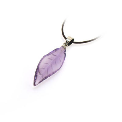 叶子紫水晶项链