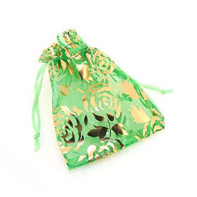 绿色漂亮纱网礼品袋