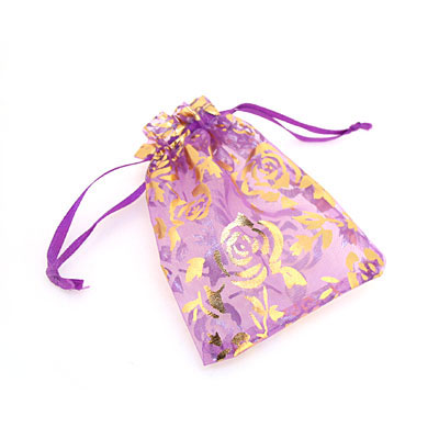 紫色漂亮纱网礼品袋