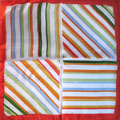 大红边三条纹外贸丝巾/外贸出口原单三色条纹方巾