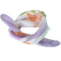 喇叭花紫色韩国小丝巾生产厂家批发直销