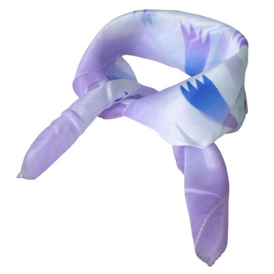 长脚印紫色方丝巾/2元超市三元多元方巾