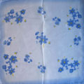 蓝色小花朵春季丝巾/四季通用小丝巾