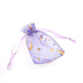 紫色星星月亮纱网小饰品袋货源