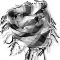 最新韩版流行秋冬季黑白格子围巾
