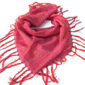 08流行韩版梭织彩丝织暗红色围巾货源