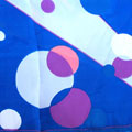 大小圆圈图案漂亮蓝色丝巾/银行柜员方巾/商务促销丝巾