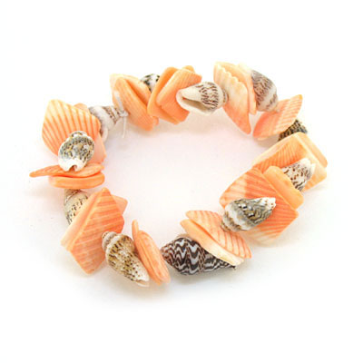 小海螺橙黄贝壳手链饰品