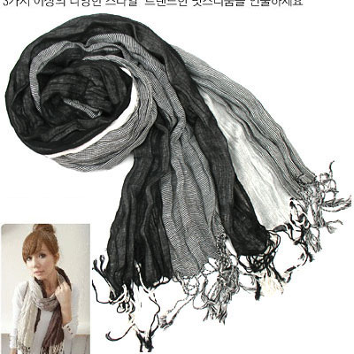 新款时尚韩国流行秋冬季三层长条围巾/外贸韩版围巾
