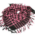 韩国风情大方巾格子围巾粉红色货源