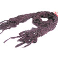 毛线镂空双层紫色毛线丝线围巾