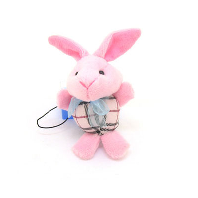 可爱粉色小兔子挂件手机挂链批发