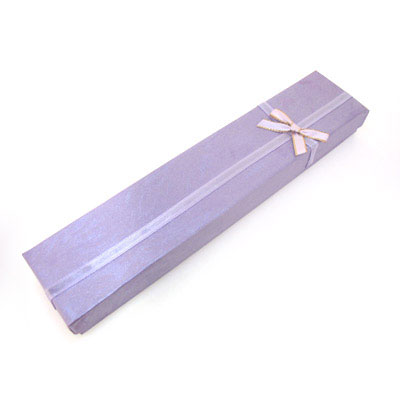 浅紫色特种纸项链包装盒手链长盒