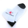 乔丹黑白色品牌运动袜长棉袜