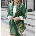 韩国女2012森女系波西米亚图腾绿色印花围巾超大批肩